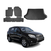 Kit Tapis de sol et coffre pour Toyota RAV4 2006-2012 TPE Noir