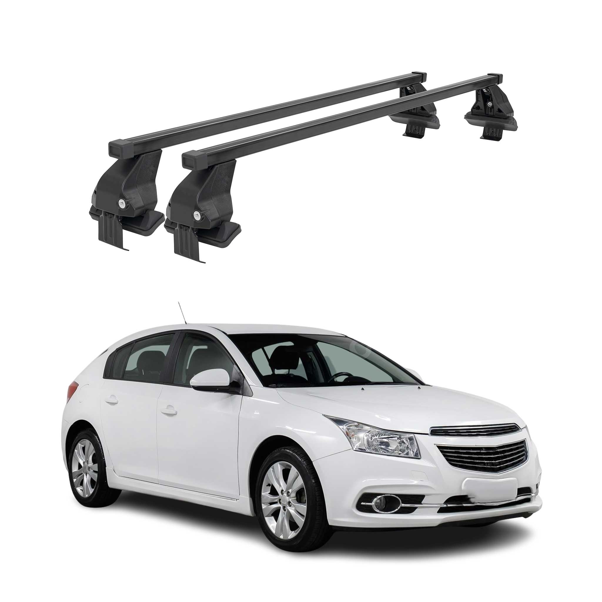 Barres Transversales Menabo pour Chevrolet Cruze 2009-2016 Noir