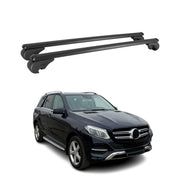 Barres de toit Transversales pour Mercedes GLE W166 2015-2018 Aluminium Noir