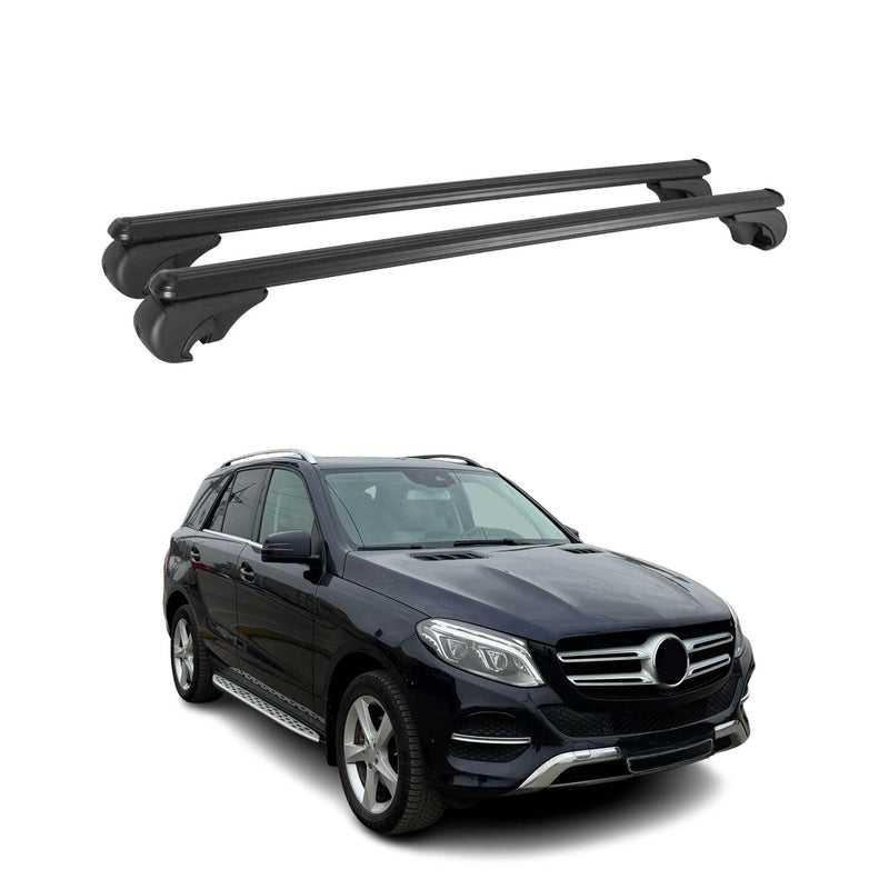 Barres de toit Transversales pour Mercedes GLE W166 2015-2018 Aluminium Noir