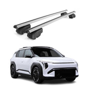 Barres de toit Transversales pour Kia EV3 2024-2026 Aluminium Gris 2Pcs