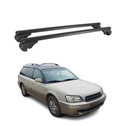 Barres de toit Transversales pour Subaru Outback 1994-2003 Aluminium Noir