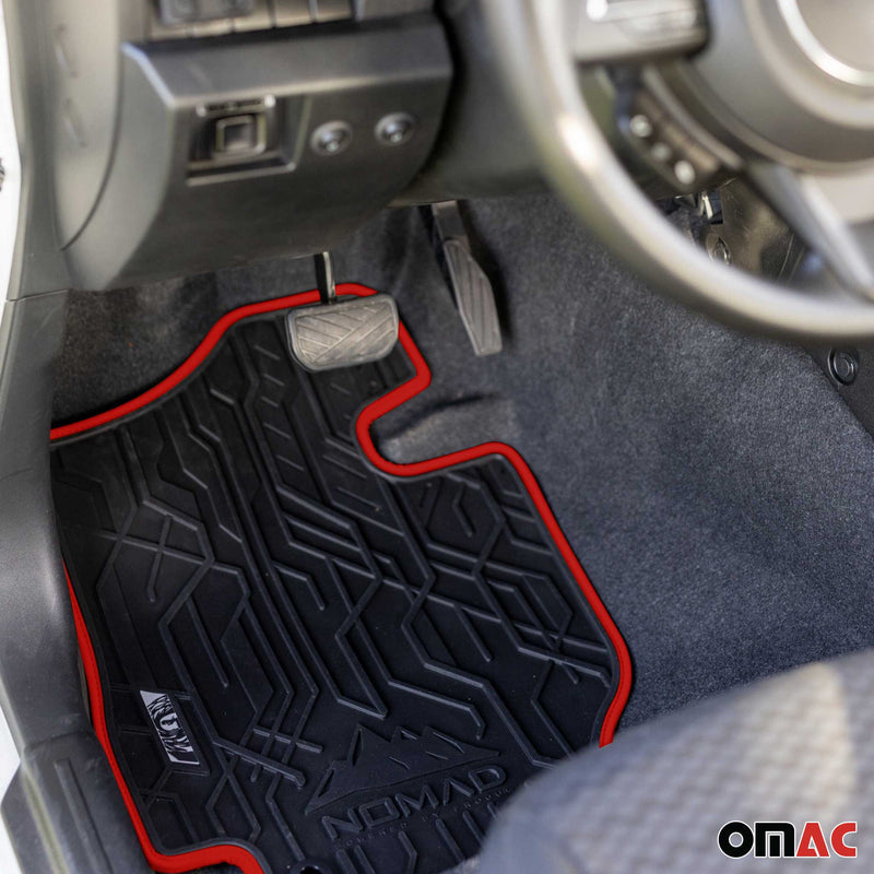 Tapis de sol pour Dacia Duster I 2010-2013 Pre-FL Caoutchouc Noir-Rogue 2Pcs