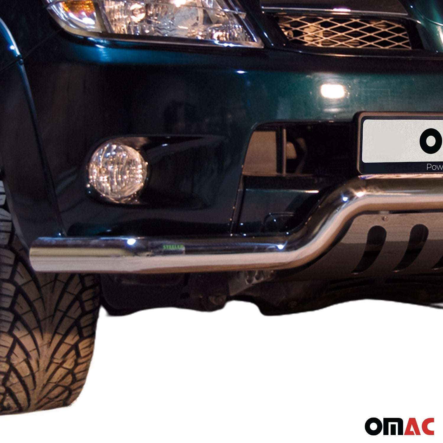 Pare-Buffle Avant Pour Toyota Hilux 2005-2015 en Acier Inox Argent
