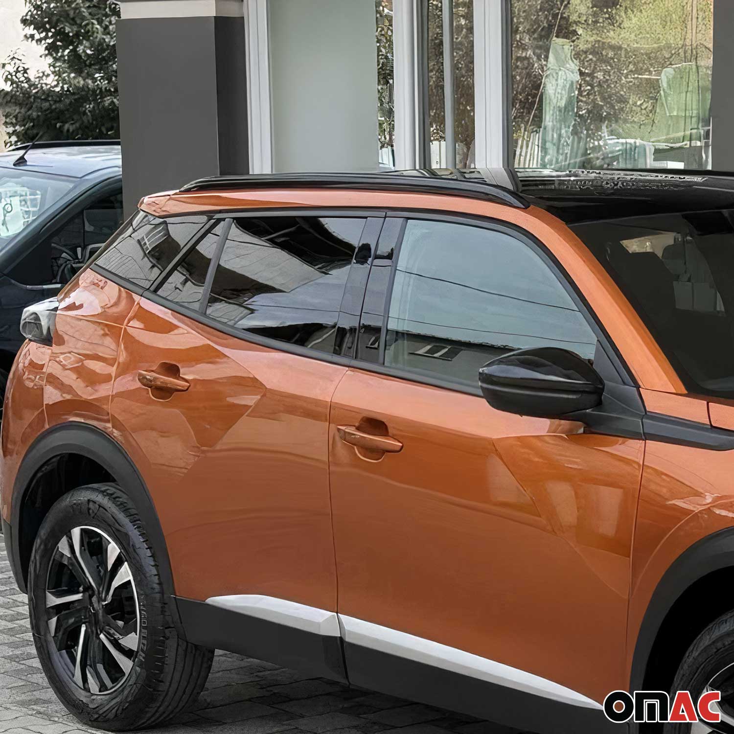 Garniture de Fenêtre pour Peugeot 2008 SUV 2019-2026 Acier Inox Foncé 6Pcs