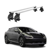 Barres de toit transversales pour Kia EV6 2021-2026 Acier Gris