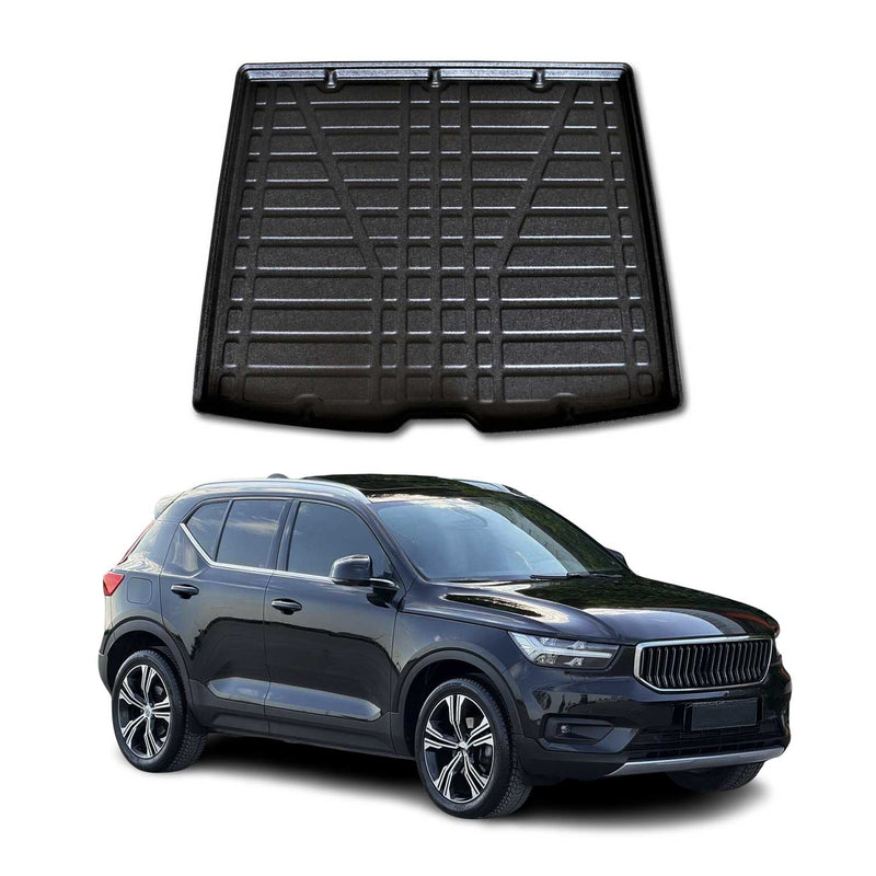 Tapis de Coffre pour Volvo XC40 I 2018-2022 en TPE Noir