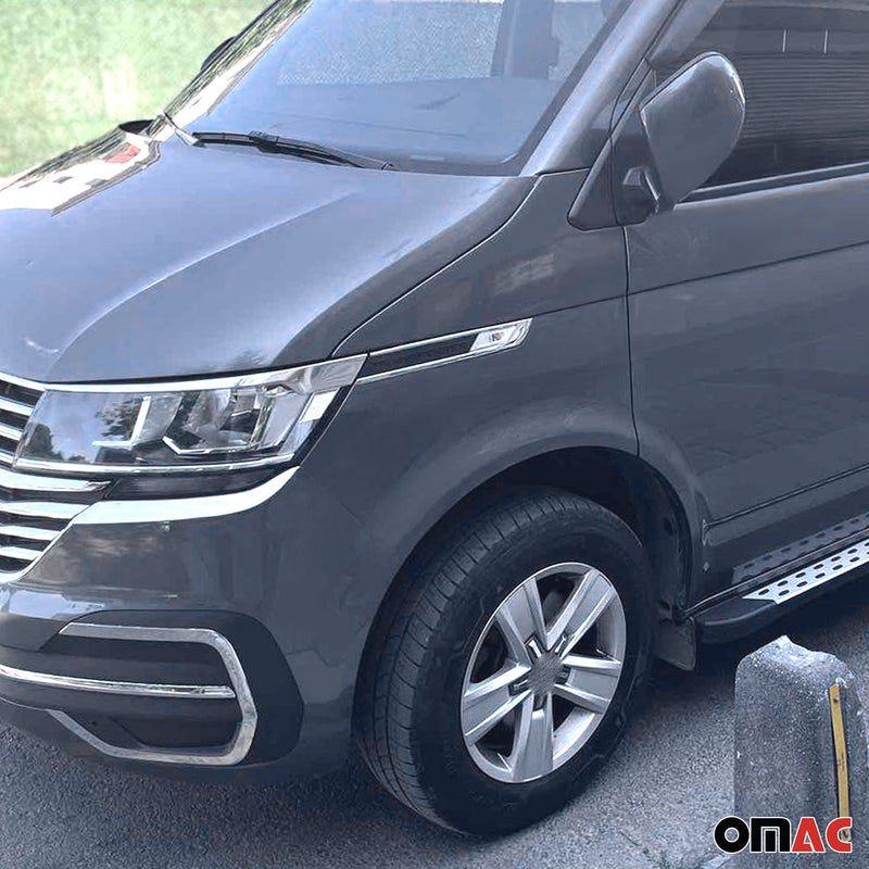 Cadre de Clignotant pour VW T6.1 Transporter 2019-2024 acier inoxydable 2Pcs