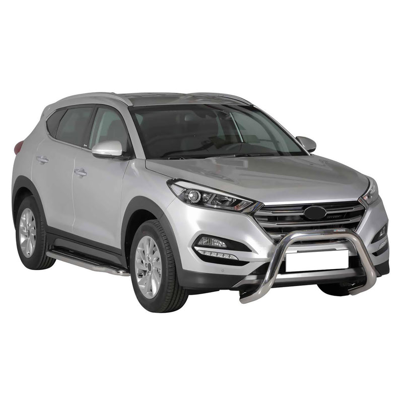 Pare-buffle Avant pour Hyundai Tucson 2015-2018 76 mm en Acier Gris