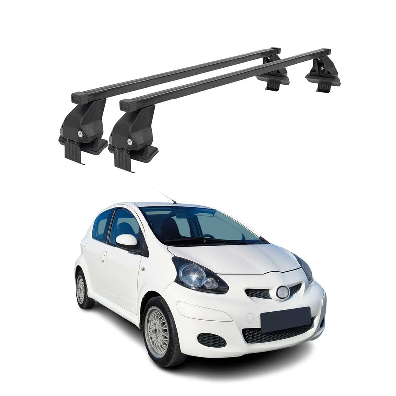 Barres Transversales Menabo pour Toyota Aygo I 2005-2014 Noir
