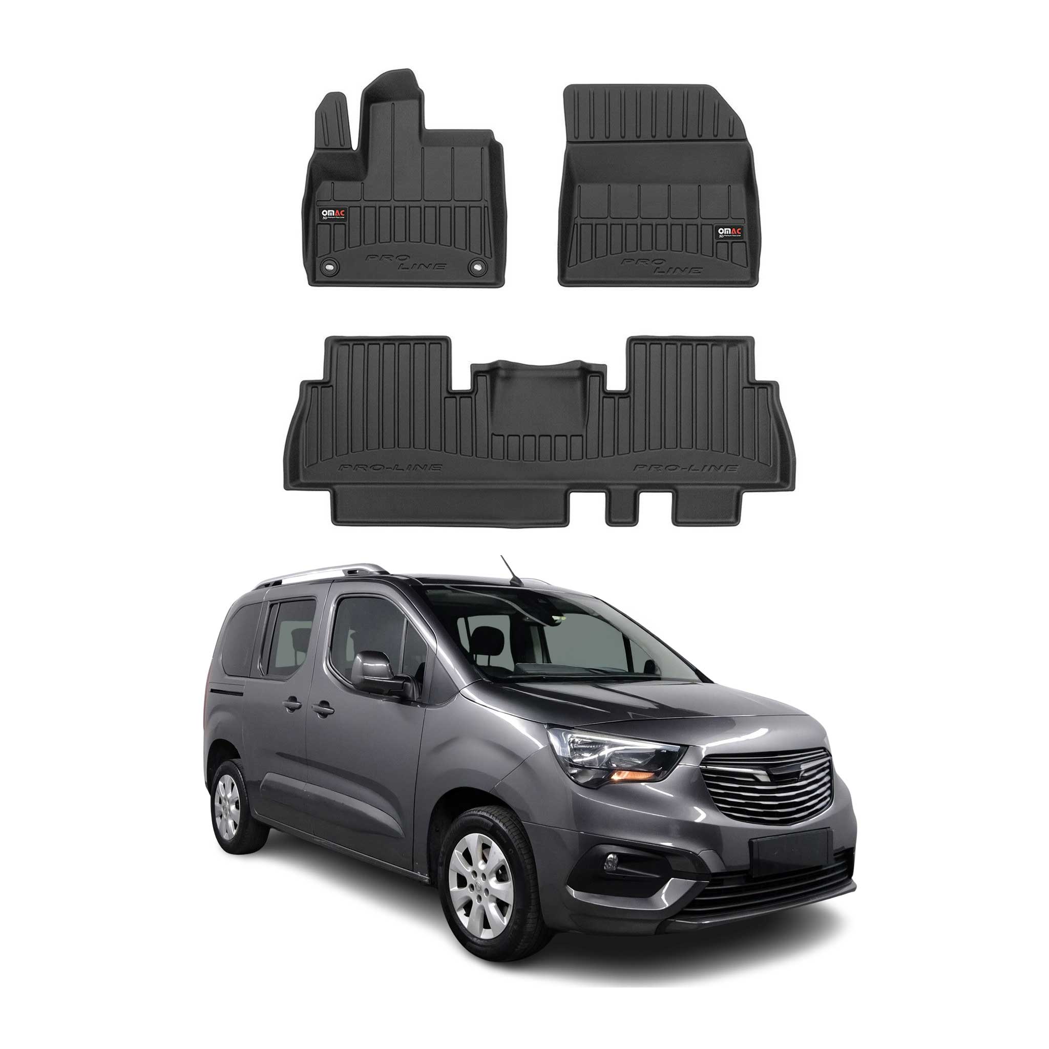 Tapis de Sol pour Opel Combo E 2018-2022 TPE Noir