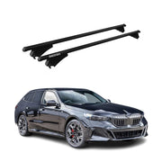 Barres de toit transversales pour BMW Série 5 G61 Touring 2024-2025 Alu Noir 2x
