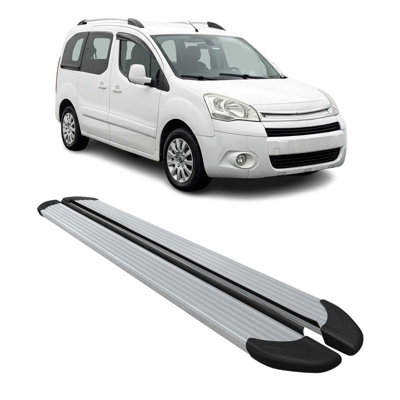 Marchepieds Latéraux pour Citroen Berlingo 2008-2018 L1 Aluminium Argent 2Pcs