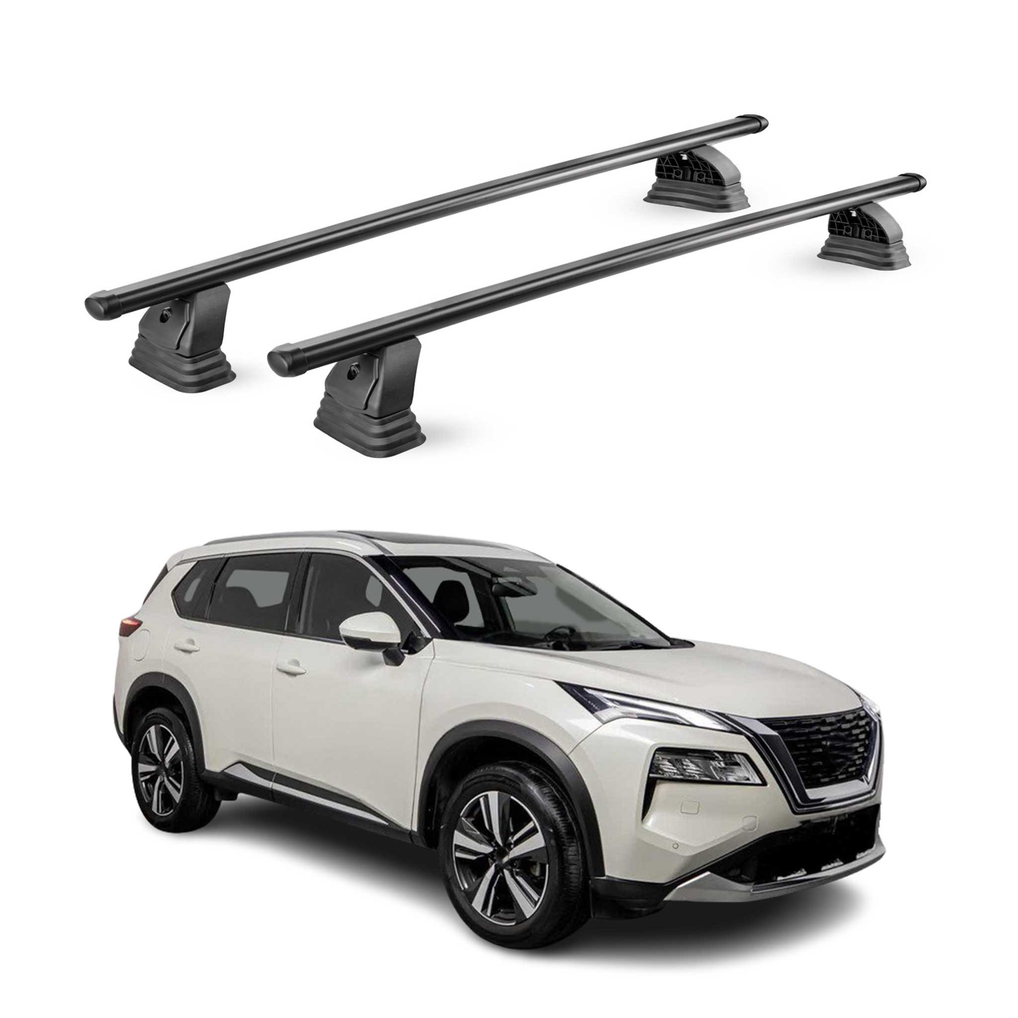 Barres de toit transversales acier pour Nissan X-Trail IV T33 2021-2026 Noir 2x