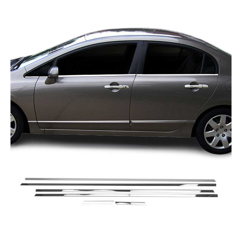 Garniture De Fenêtre pour Honda Civic VIII 2006-2011 Inox Chromé 6x