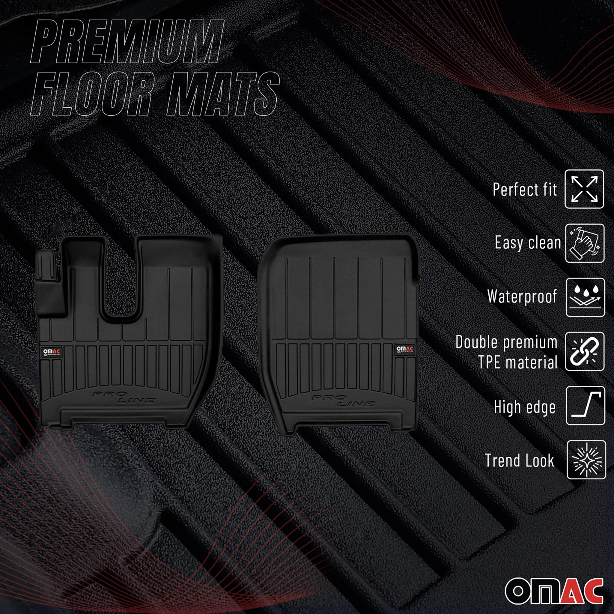 Tapis de Sol pour Ford F-Max 2018-2026 TPE Noir