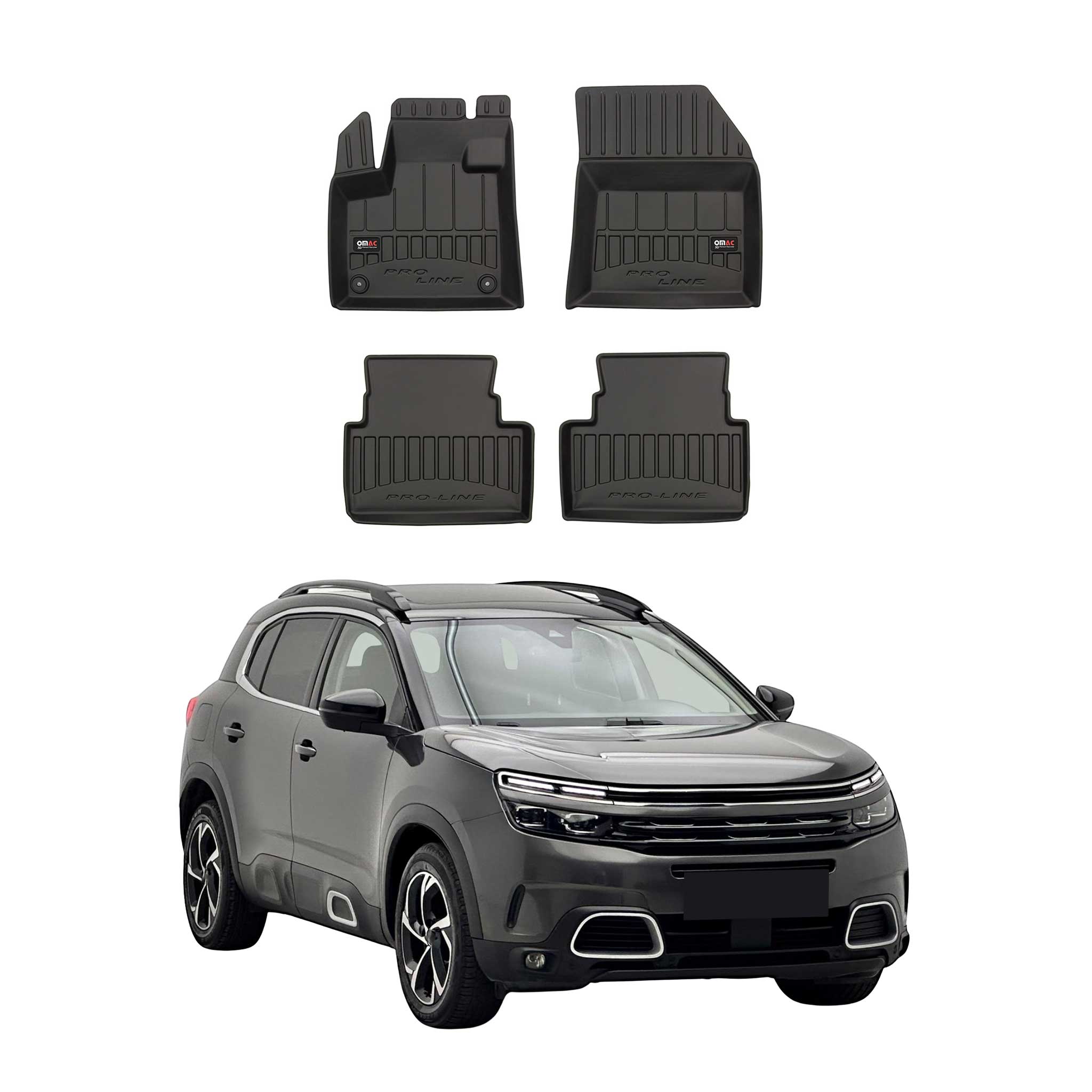 Tapis de Sol pour Citroen C5 Aircross 2018-2025 TPE Noir