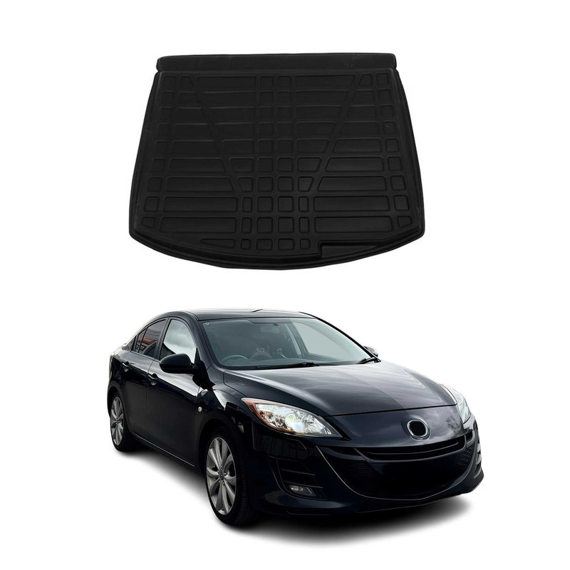 Tapis de Coffre pour Mazda 3 2009-2012 HB en TPE Noir
