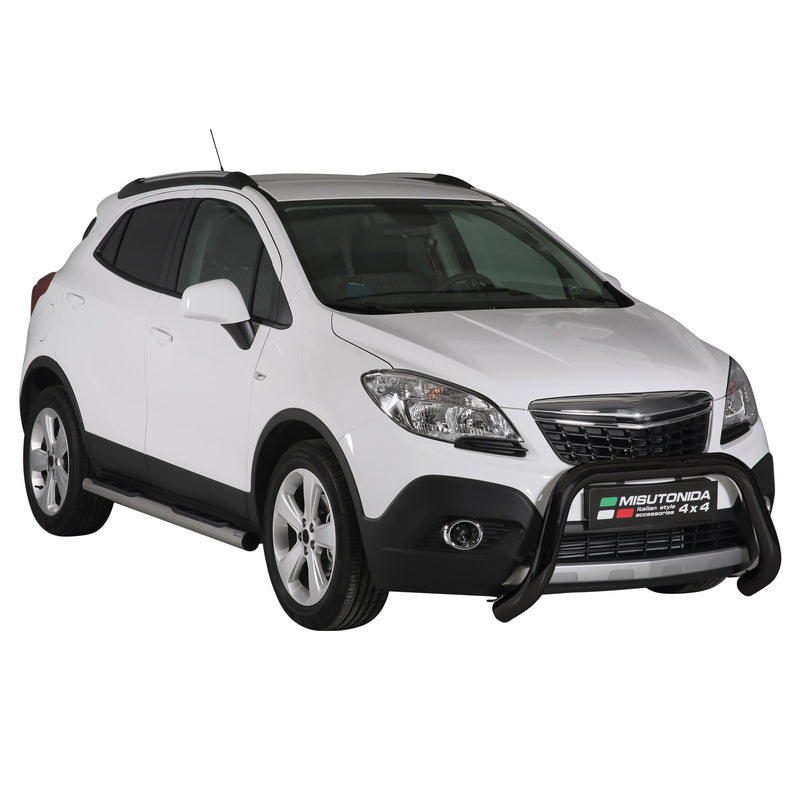 Pare-buffle Avant pour Opel Mokka 2012-2016 76 mm en Acier Noir