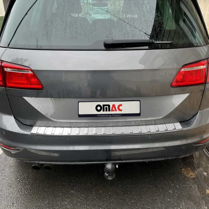 Pour VW Golf VII Sportsvan 2013-2021 Protection Seuil Coffre Pare-chocs Arrière Acier Inox Chromé