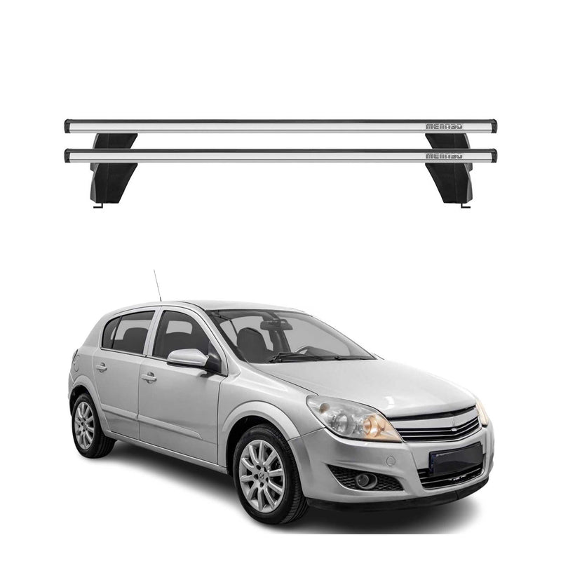 Menabo Barres de toit Transversales pour Opel Astra H 2004-2011 Gris ABE 2x