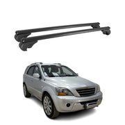 Barres de toit Transversales pour Kia Sorento 2002-2009 Aluminium Noir