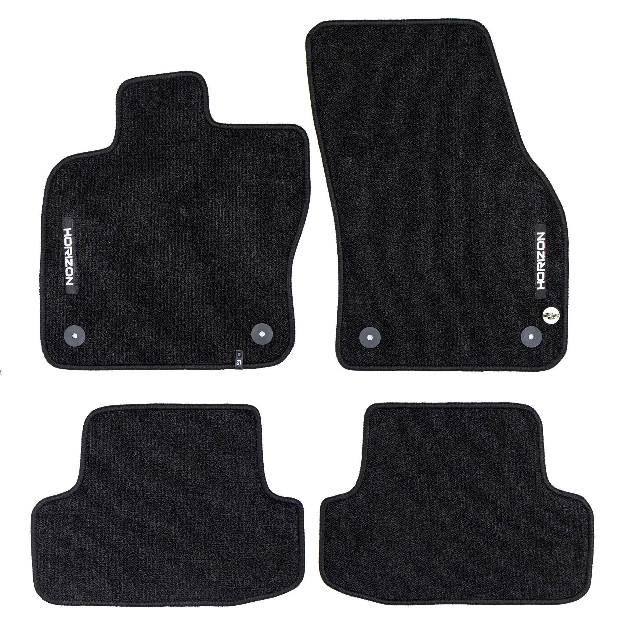 Tapis de Sol de Voiture pour VW T-Roc 2017-2025 Velours solide et durable 4Pcs