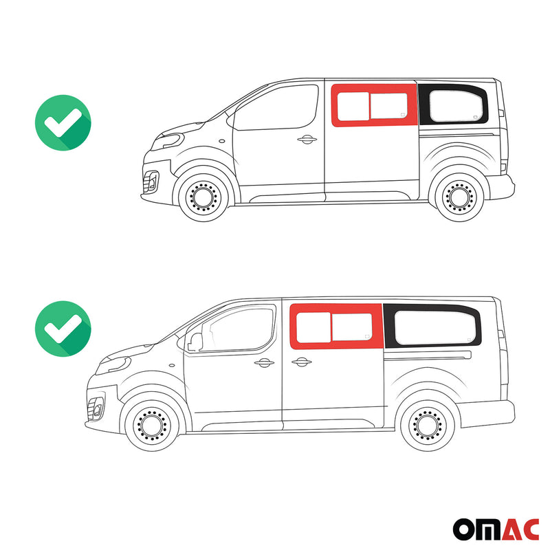 Vitre de Porte pour Fiat Scudo 2022-2023 L2 L3 Avant Gauche Fenêtre coulissante