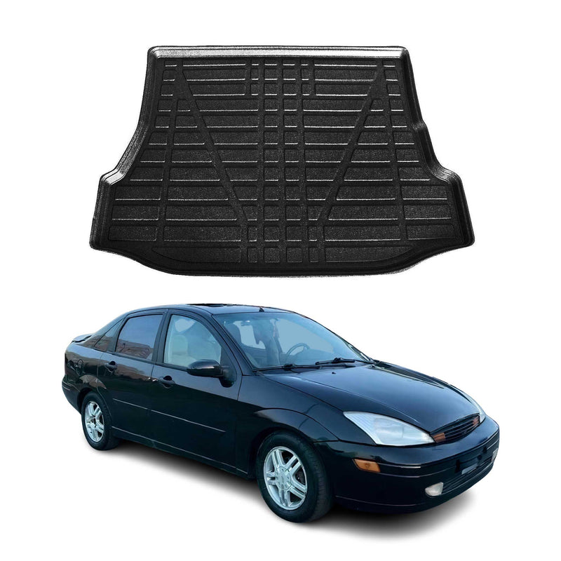 Tapis de Coffre pour Ford Focus mk1 1998-2004 Berline en TPE Noir