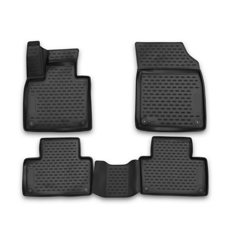 OMAC Tapis de sol pour Volvo XC90 2014-2024 en caoutchouc Noir