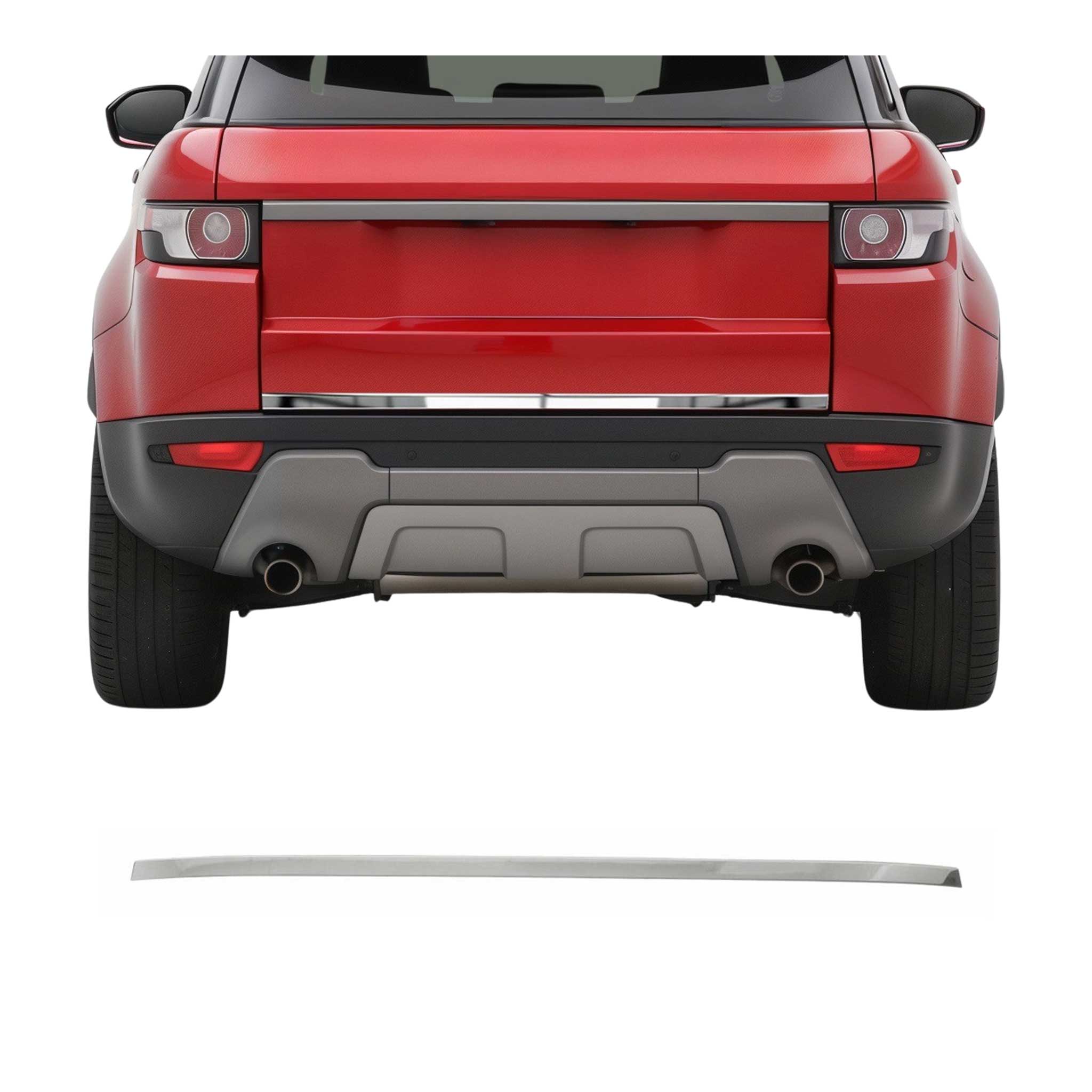 Garniture de Hayon Coffre pour Range Rover Evoque 2011-2018 acier inox