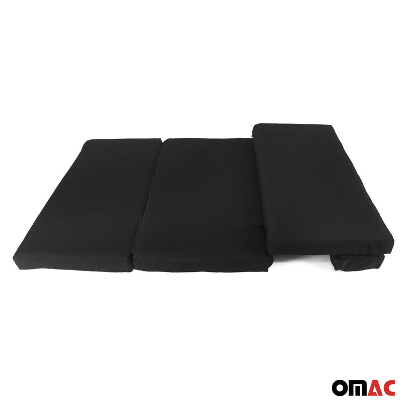 OMAC Matelas de Camping Pliable pour Ford Transit 2006-2014 Noir Polyester