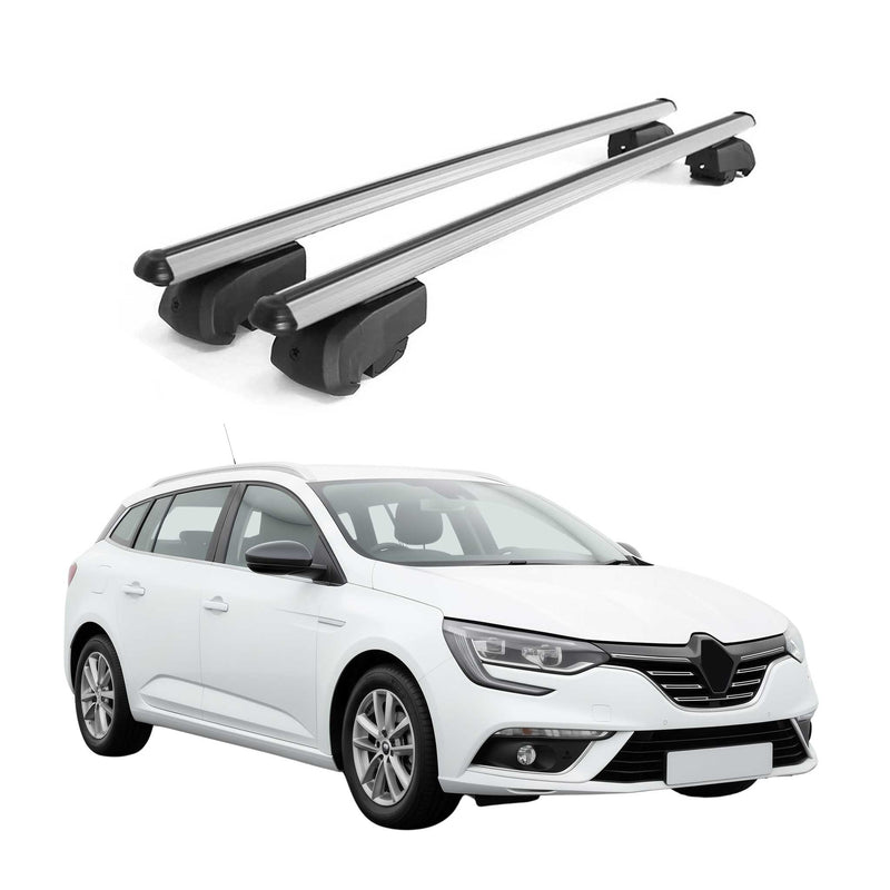 Barres de toit transversales pour Renault Megane mk4 Grandtour 2016-2025 Gris 2x