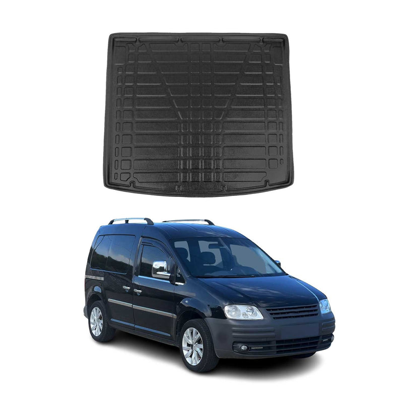 Tapis de Coffre pour VW Caddy Life 2008-2011 en TPE Noir