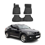 OMAC 3D Tapis de sol pour BMW X6 E71 E72 2007-2014 en caoutchouc Noir