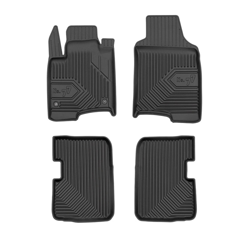 Tapis de Sol de Voiture pour Fiat Panda III 2011-2025 sauf hybrid TPE Noir 4Pcs