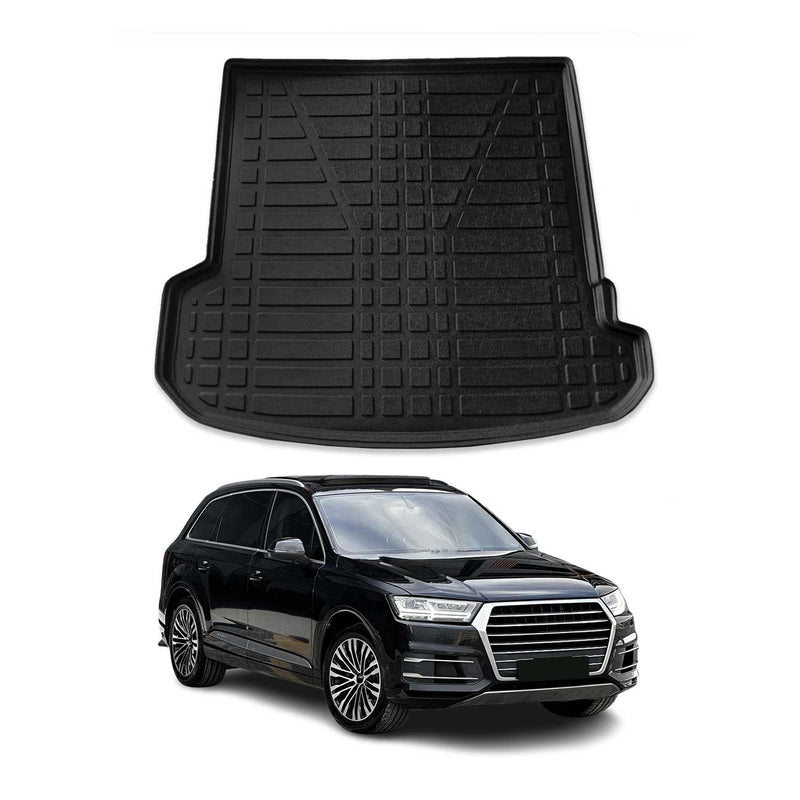 Tapis de coffre pour Audi Q7 4M 2015-2025 caoutchouc TPE Noir