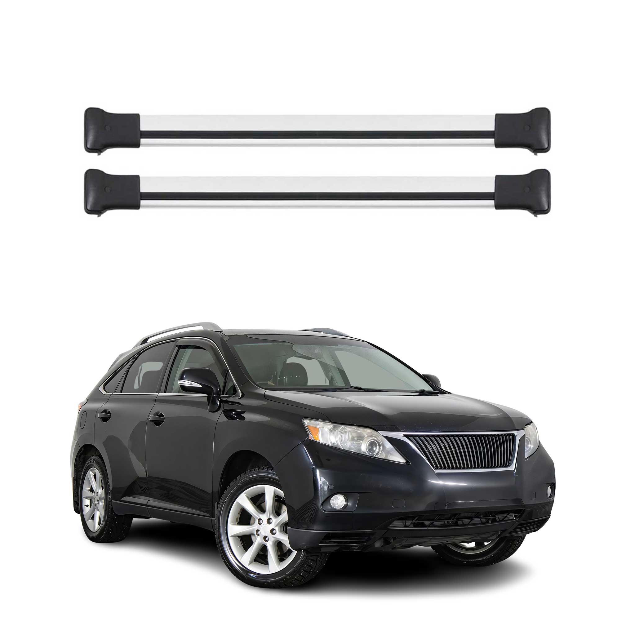 OMAC Barres de toit en aluminium pour Lexus RX III 2010-2015 Gris 2Pcs