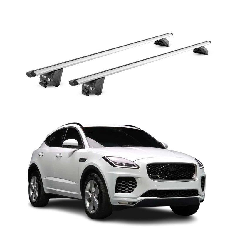 Barres de toit transversales ABE pour Jaguar E-Pace X540 X761 2017-2025 Alu Gris