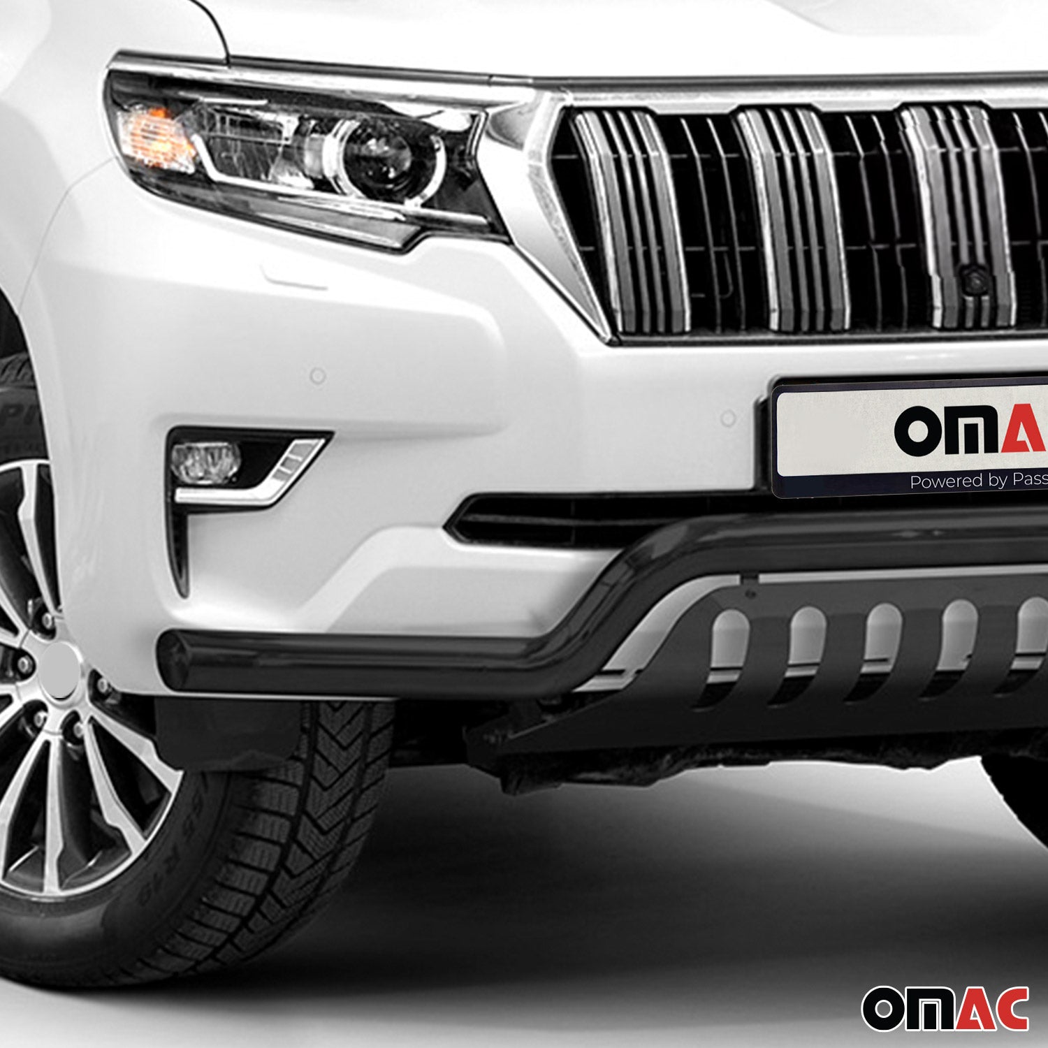 Pare-Buffle Avant Pour Toyota Land Cruiser 150 2019-2023 Noir en Acier Inox