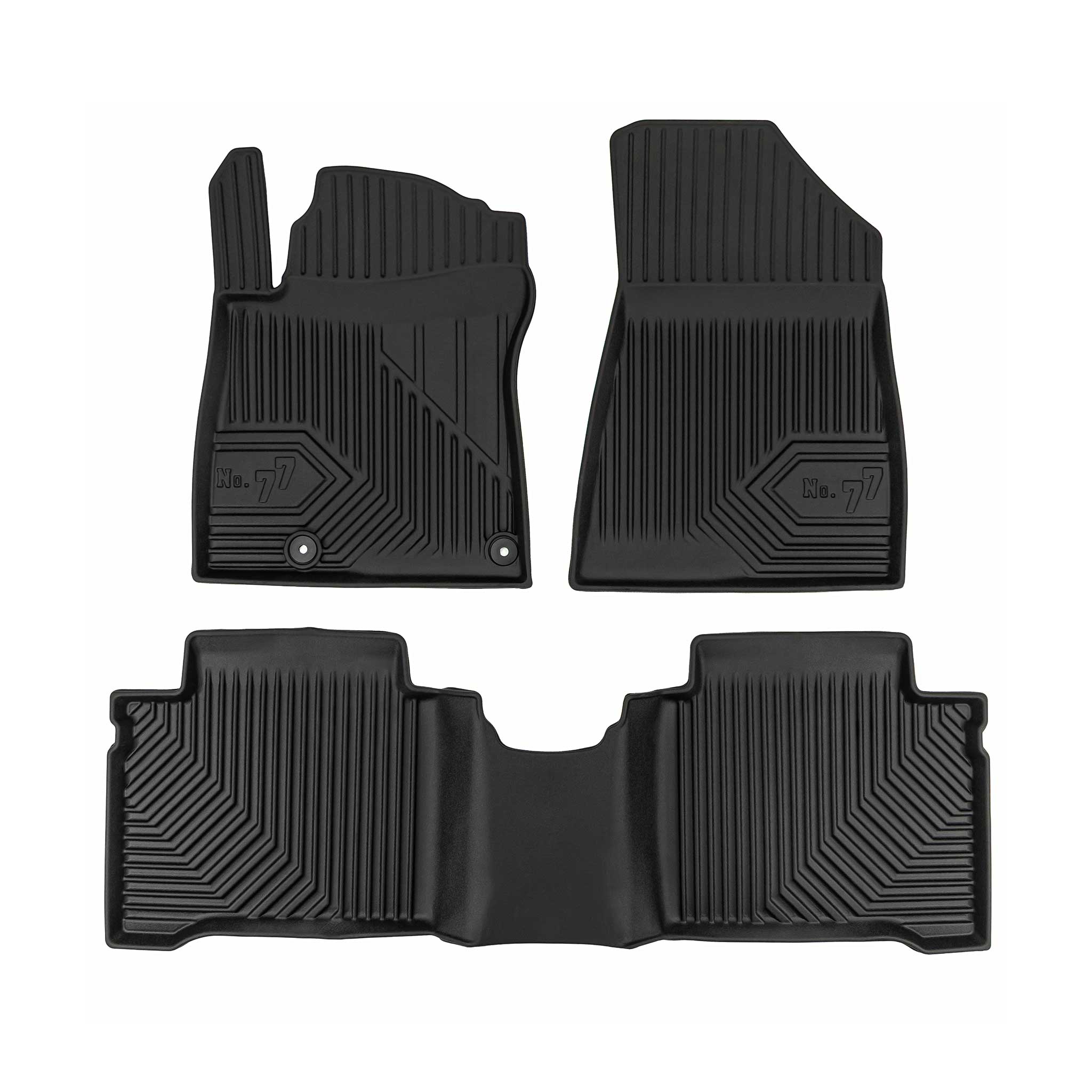 Tapis de Sol de Voiture pour Kia Niro II Hybrid 2022-2025 TPE Imperméable 3Pcs