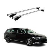 Tiger Barres de toit transversales pour VW Passat B8 Variant 2014-2019 Gris