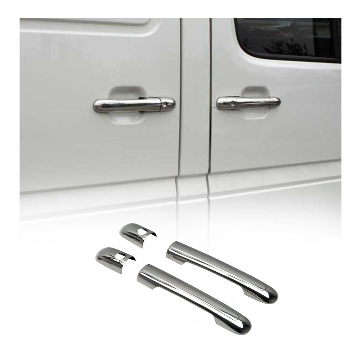 Couverture de poignée de porte pour Mercedes Atego 2004-2013 2 Portes Inox 4Pcs