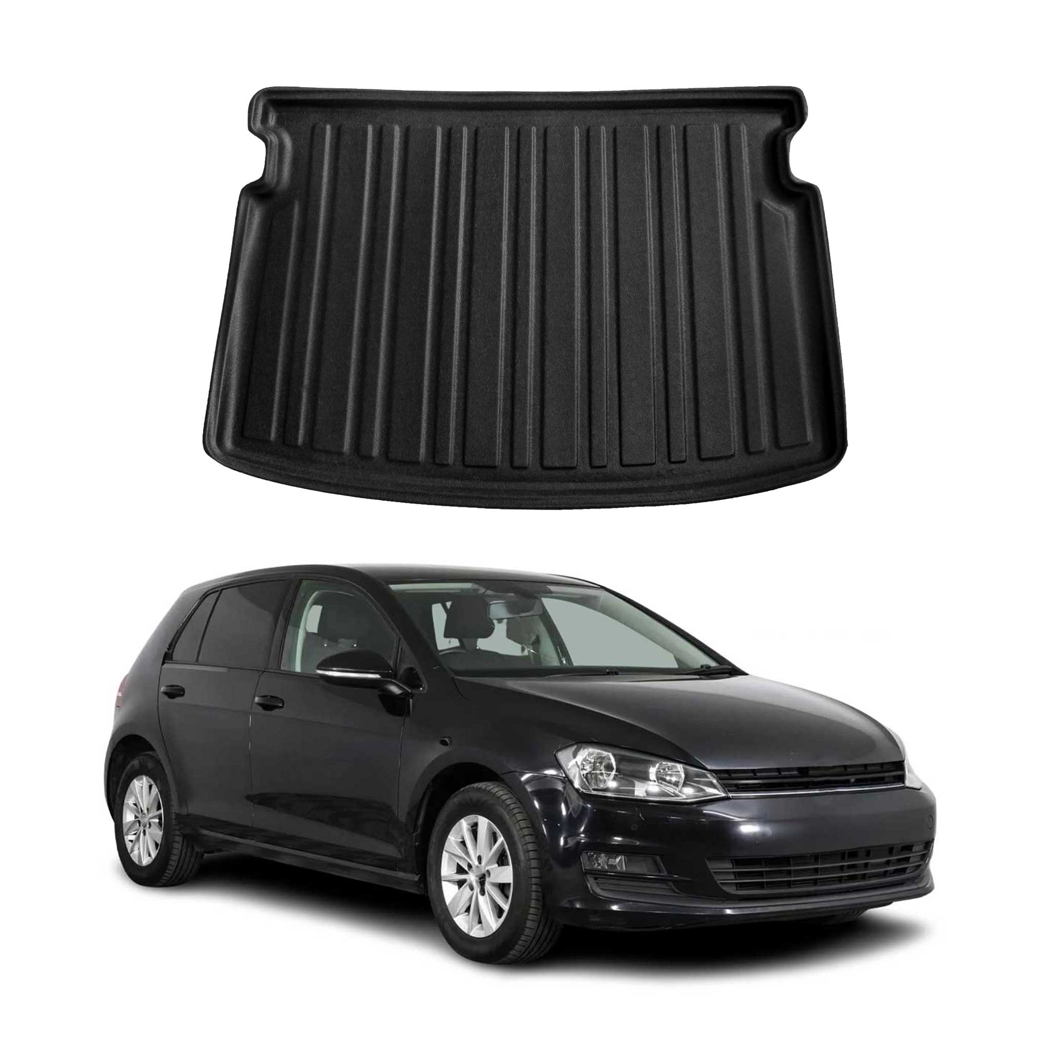 Tapis de Coffre pour VW Golf VII 2012-2019 Supérieur en TPE Noir