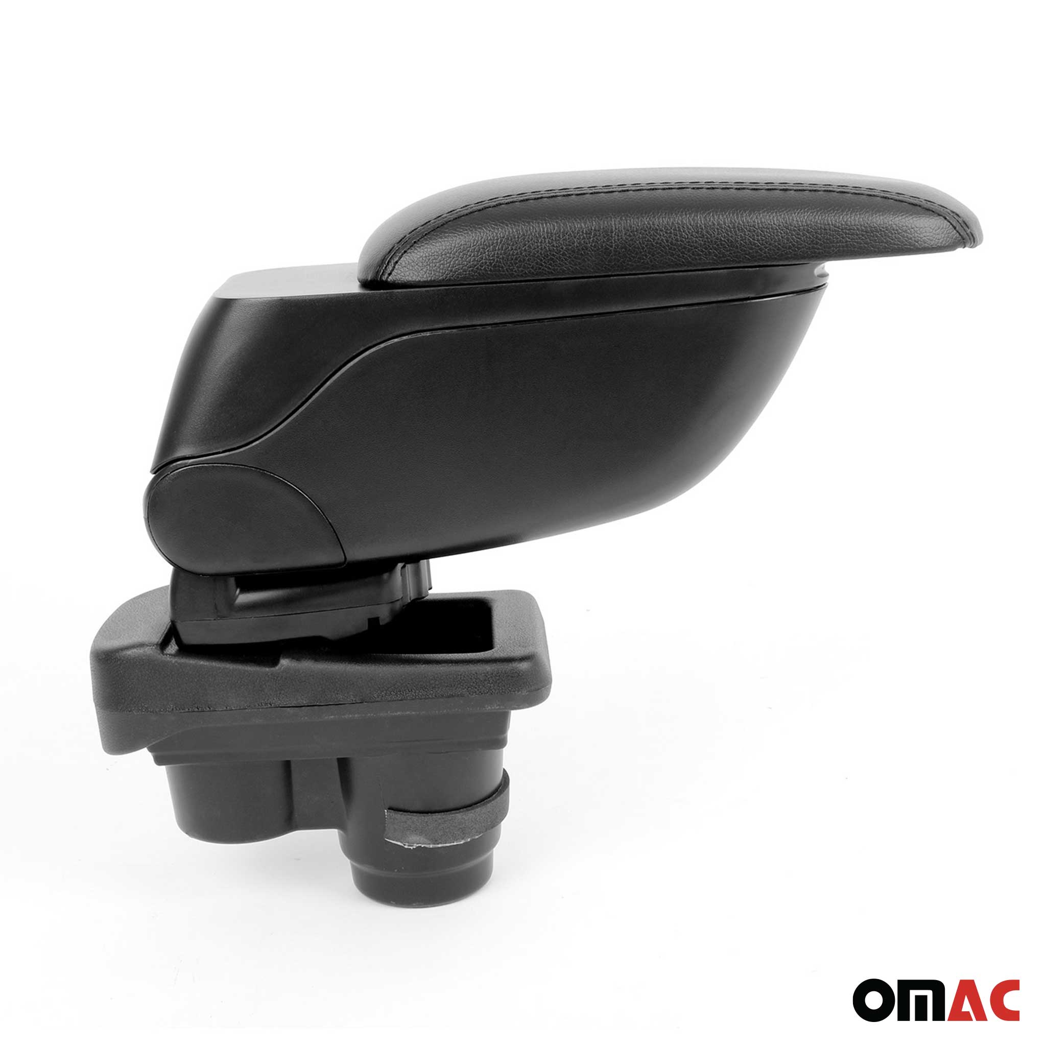 Accoudoir central Pour Renault Clio 2012-2018 Simili-cuir Noir Coulissant