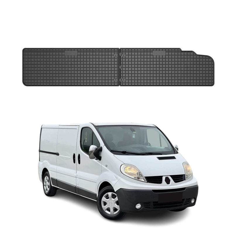 Tapis de Sol pour Renault Trafic 2001-2014 3e rangée en Caoutchouc Noir