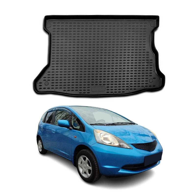 Tapis de Coffre pour Honda Jazz Fit 2007-2008 en caoutchouc TPE 3D Noir 1Pcs