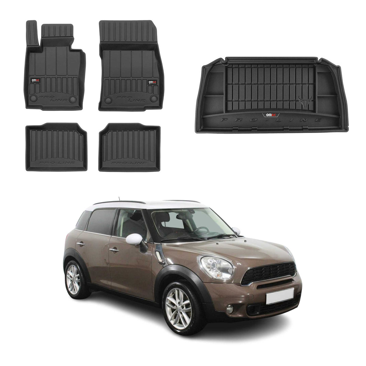 OMAC Kit Tapis de Sol et Coffre pour Mini Countryman 2010-2016