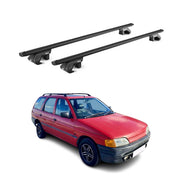 Barres de toit transversales pour Ford Escort Break 1993-2000 Alu Noir 2x ABE