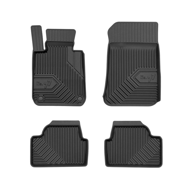 Tapis de Sol de Voiture pour BMW Série 1 E81 E87 2004-2011 TPE Durable Noir 4Pcs